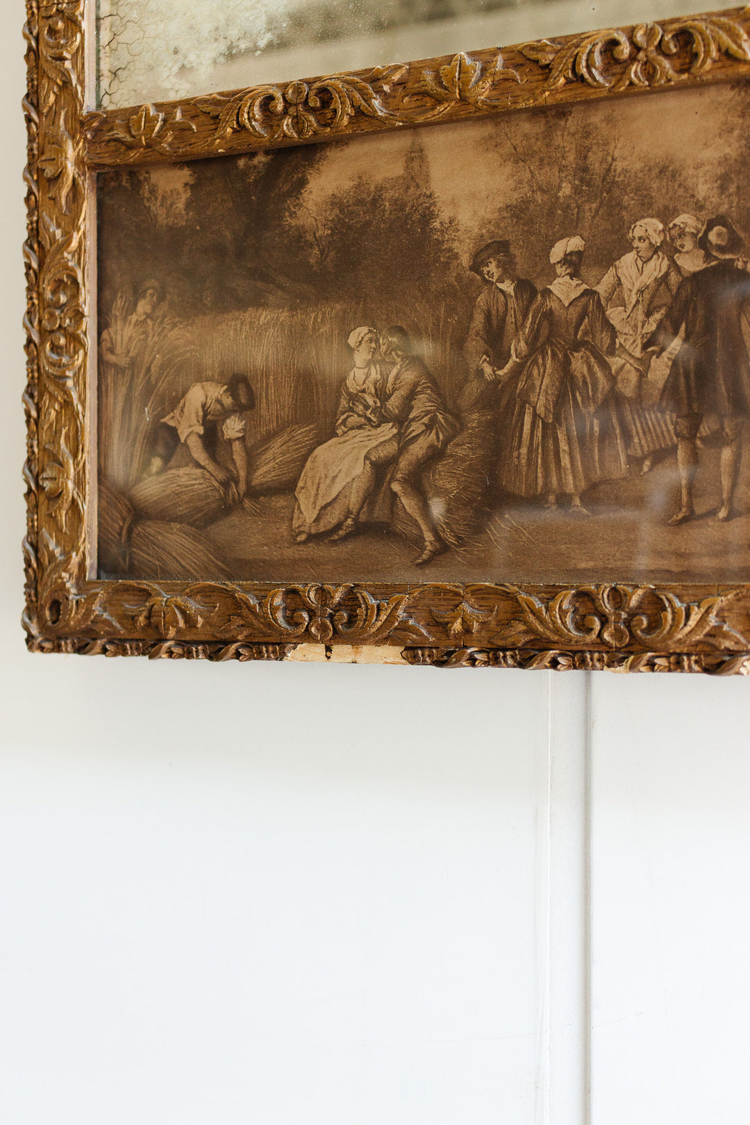 18th century french rococo trumeau mirror