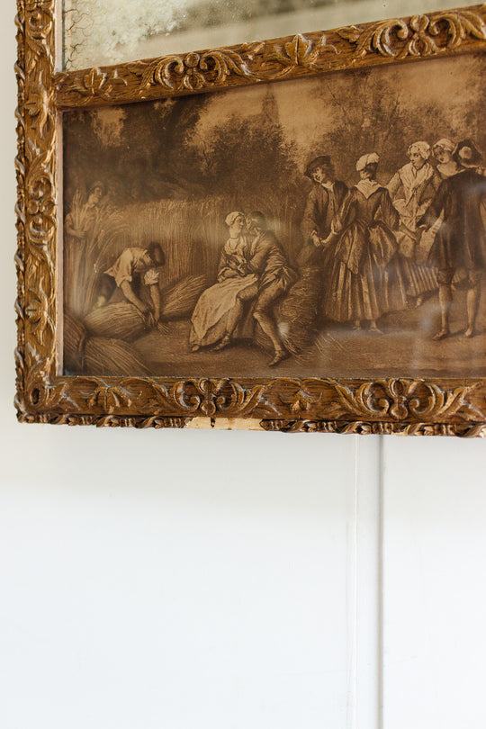 18th century french rococo trumeau mirror