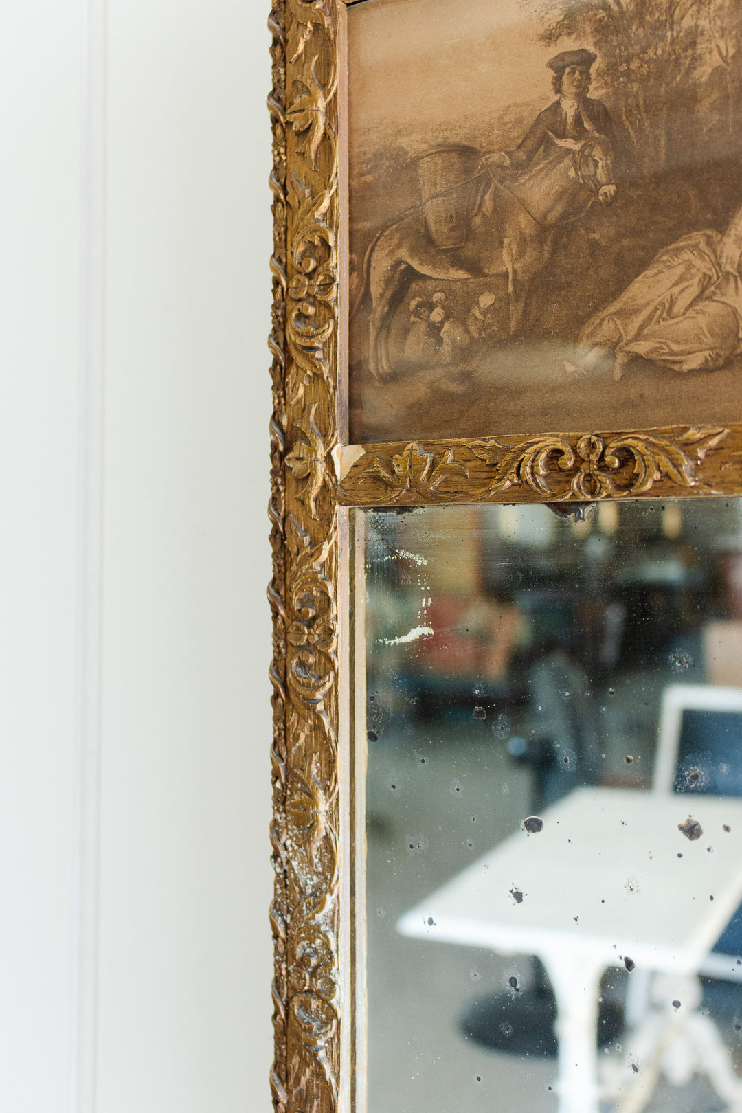 18th century french rococo trumeau mirror