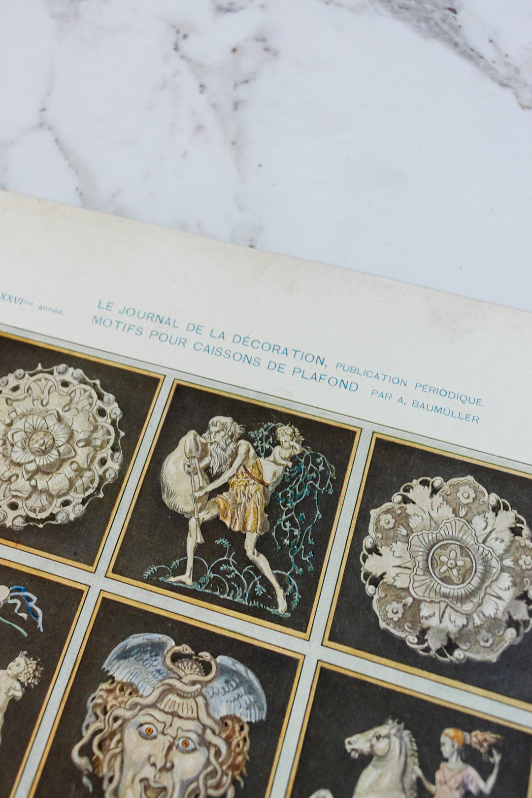 turn of the century French chromolithograph collection, “journal de la décoration”