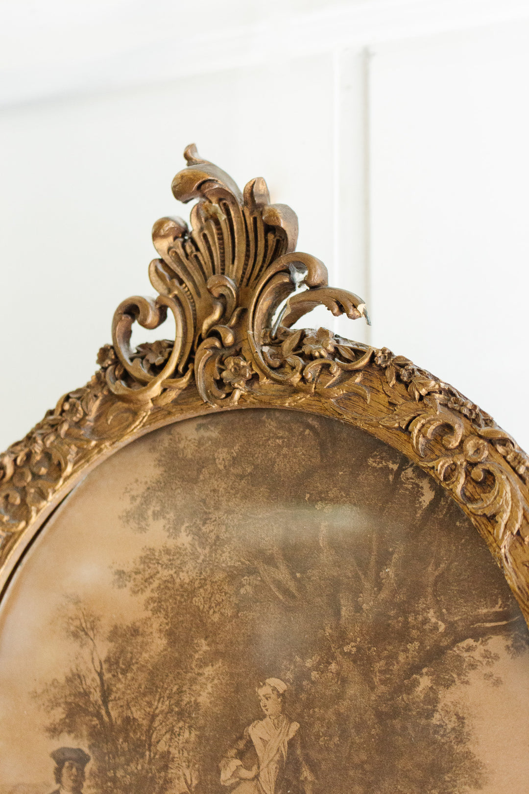 18th century french rococo trumeau mirror
