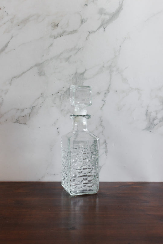 vintage french petite cut glass decanter