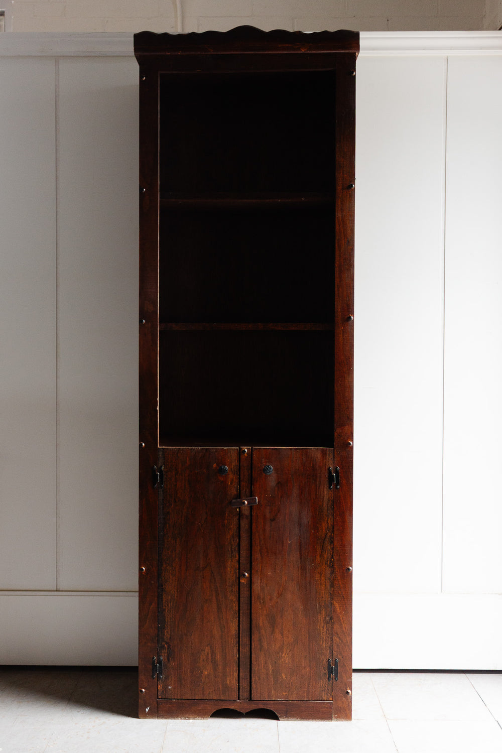 vintage european wooden farmhouse cabinet