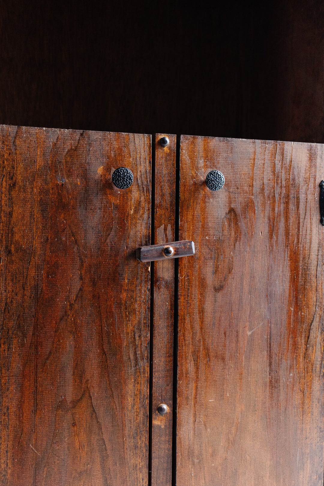 vintage european wooden farmhouse cabinet