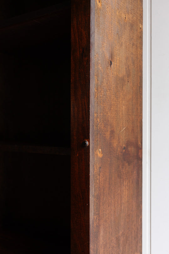 vintage european wooden farmhouse cabinet