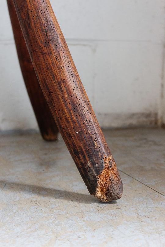 antique brutalist stump table