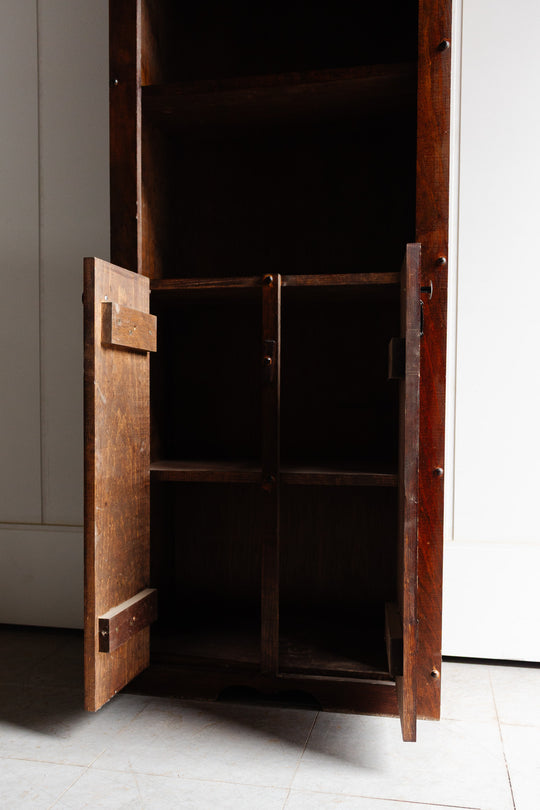 vintage european wooden farmhouse cabinet