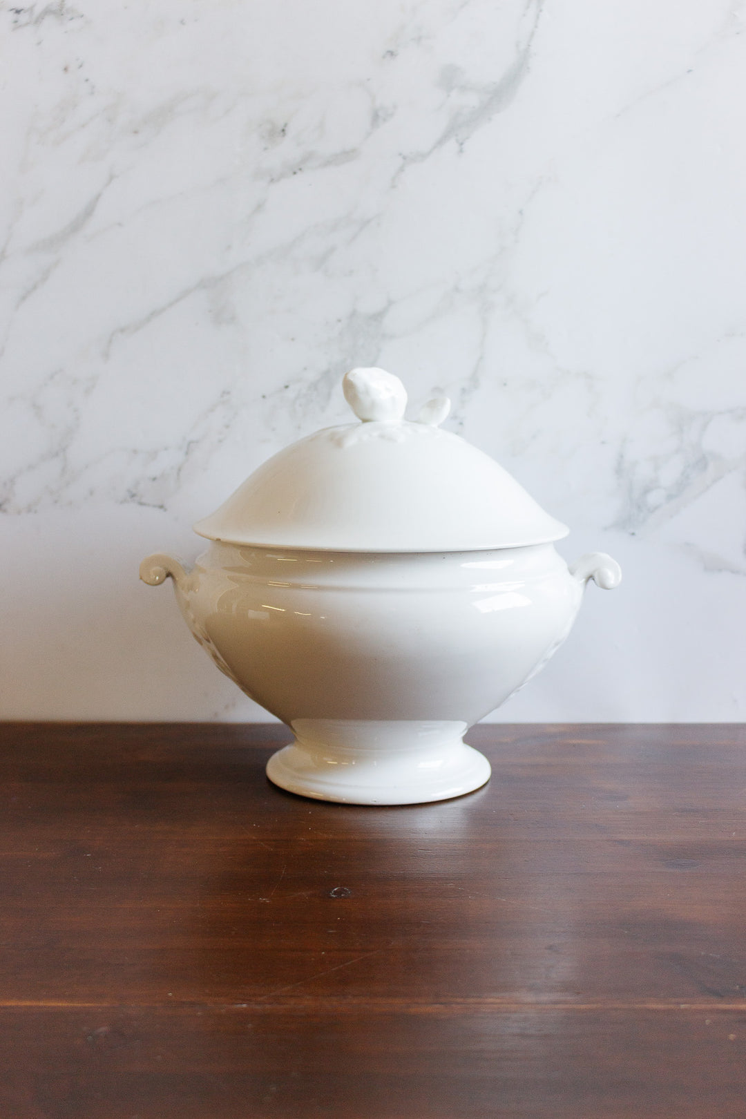 antique french ironstone soupière
