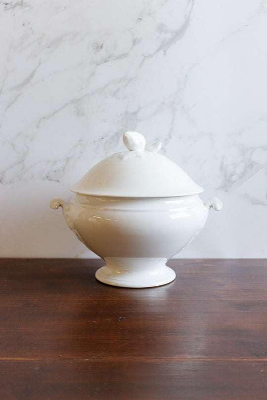 antique french ironstone soupière