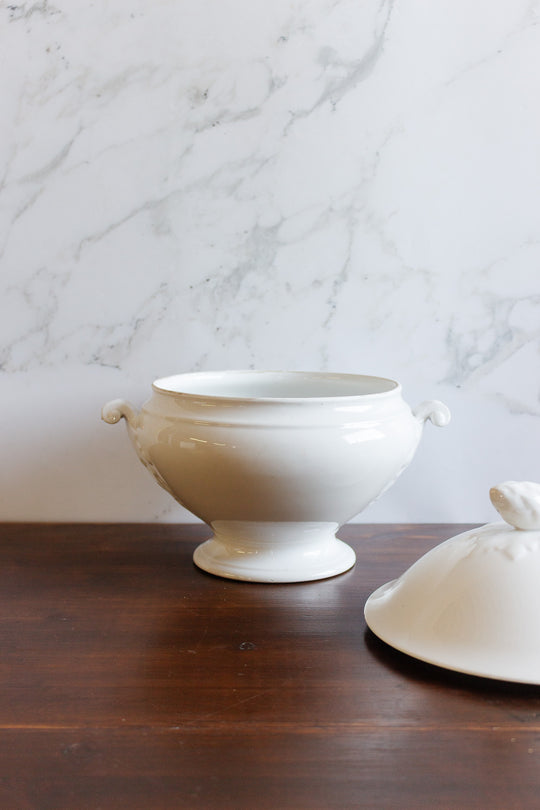 antique french ironstone soupière