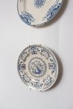 antique french blue and white plates