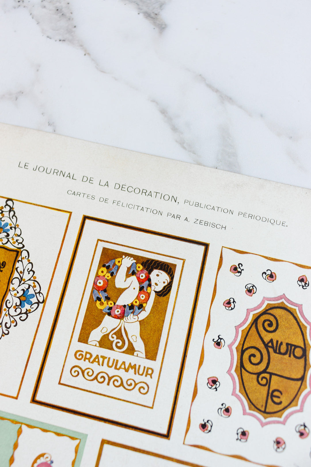 turn of the century French chromolithograph collection, “journal de la décoration”