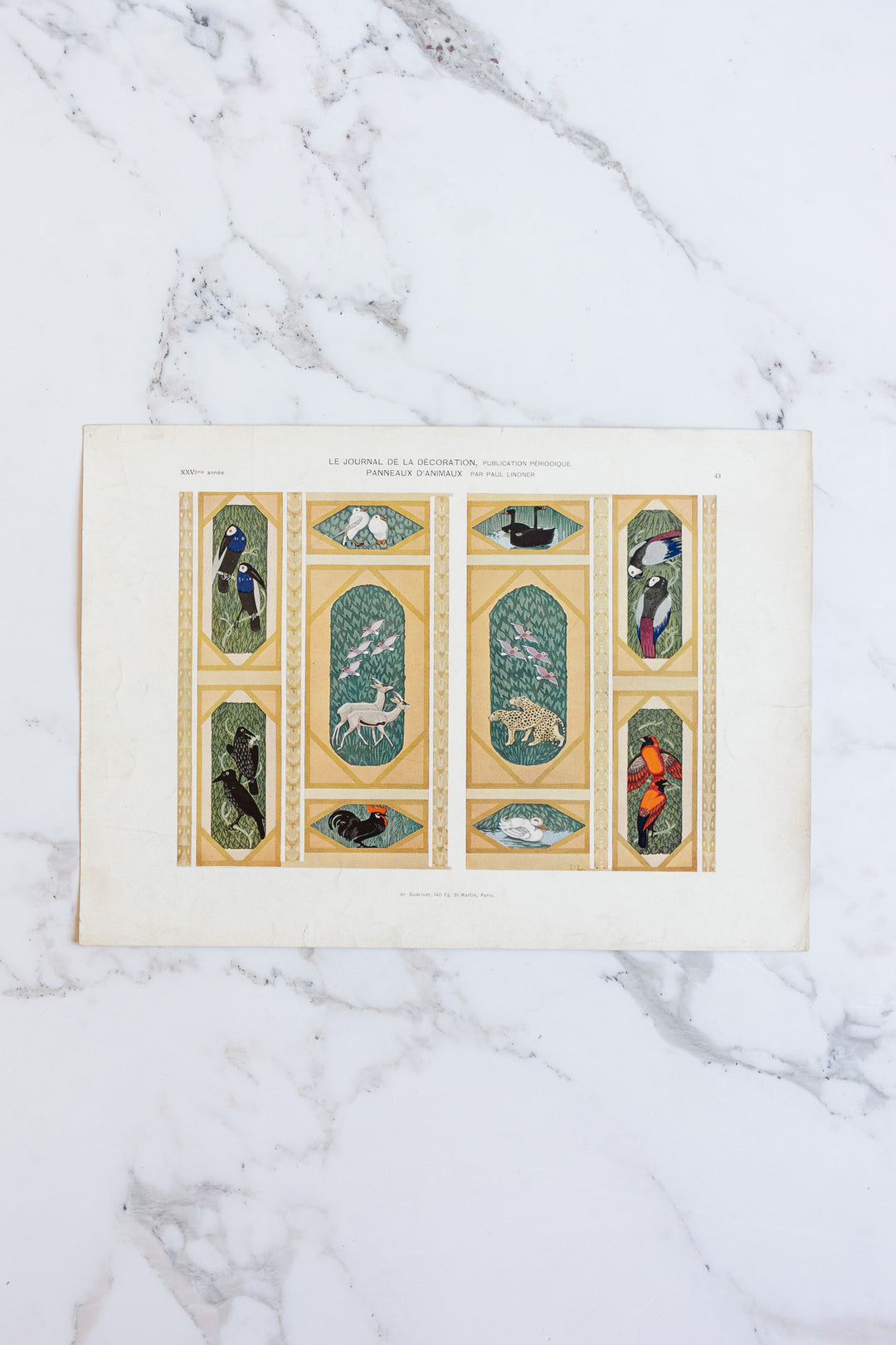 turn of the century French chromolithograph collection, “journal de la décoration”