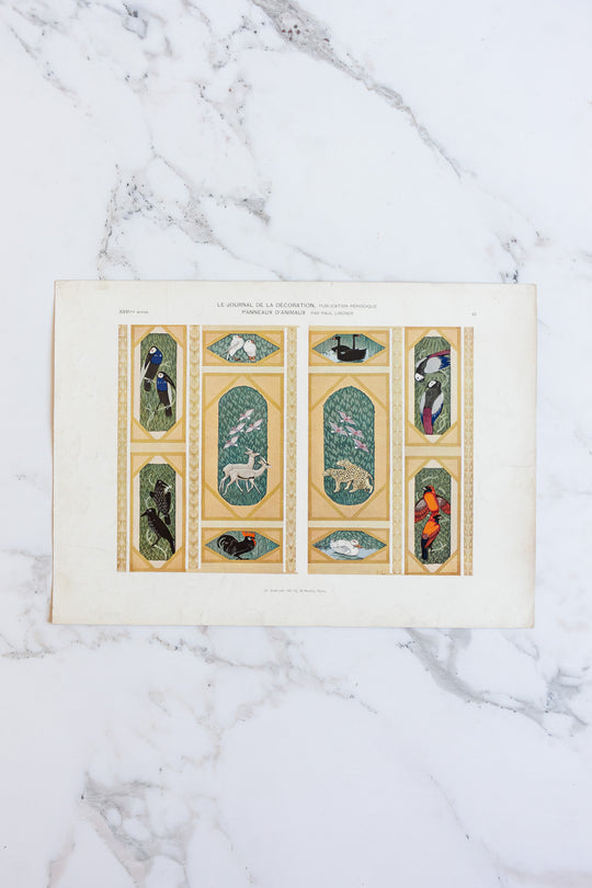 turn of the century French chromolithograph collection, “journal de la décoration”