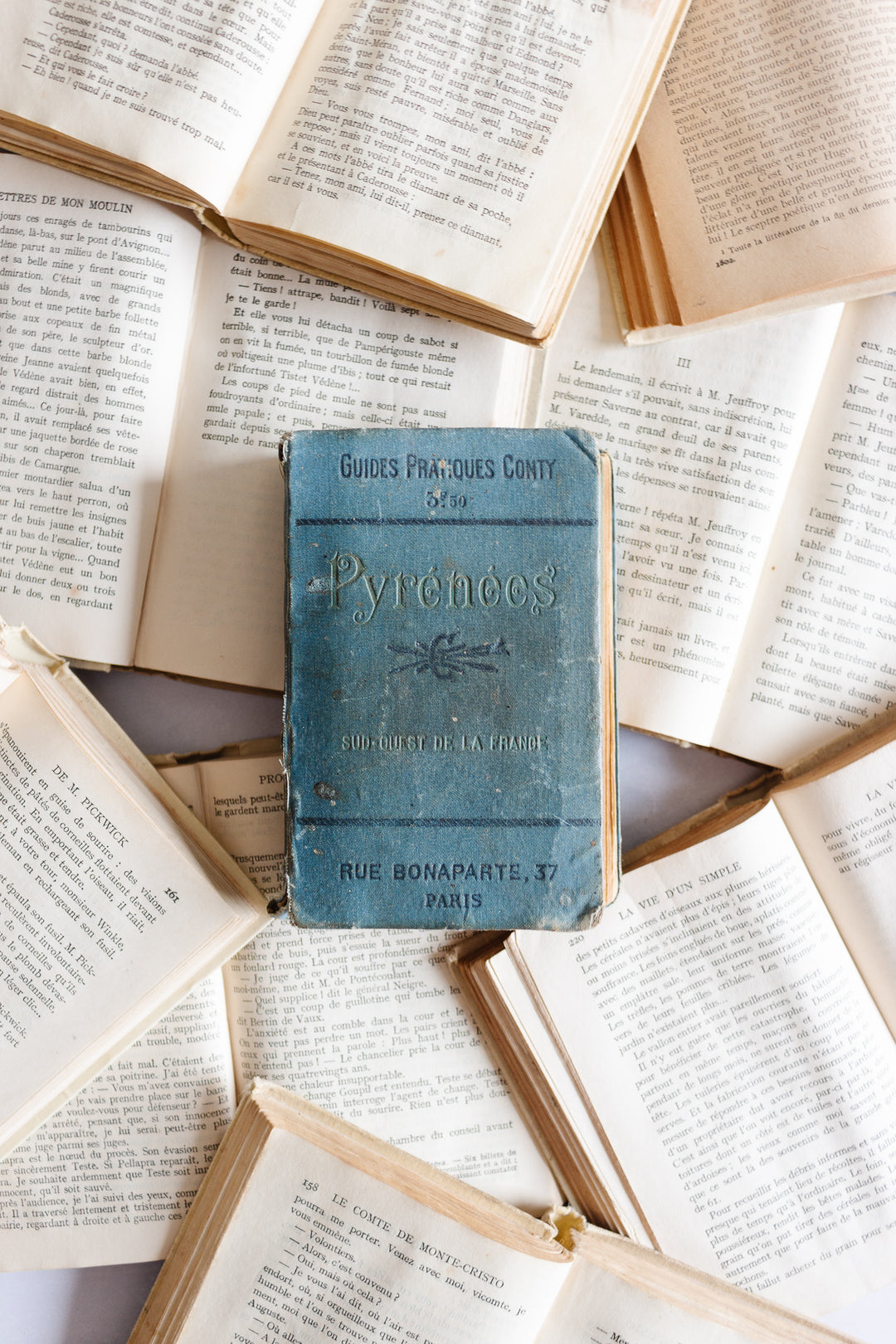 antique french "guide conty" travel book