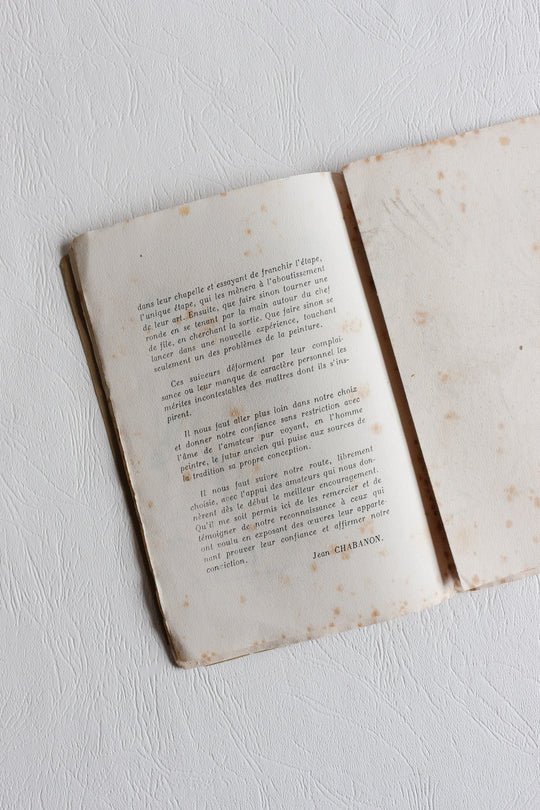 exhibition catalogue for maurice mazo - galerie jean chabanon, Paris 1945