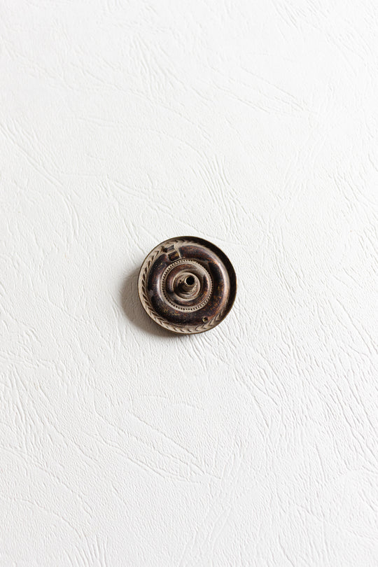 antique french ring pull brass cabinet knob