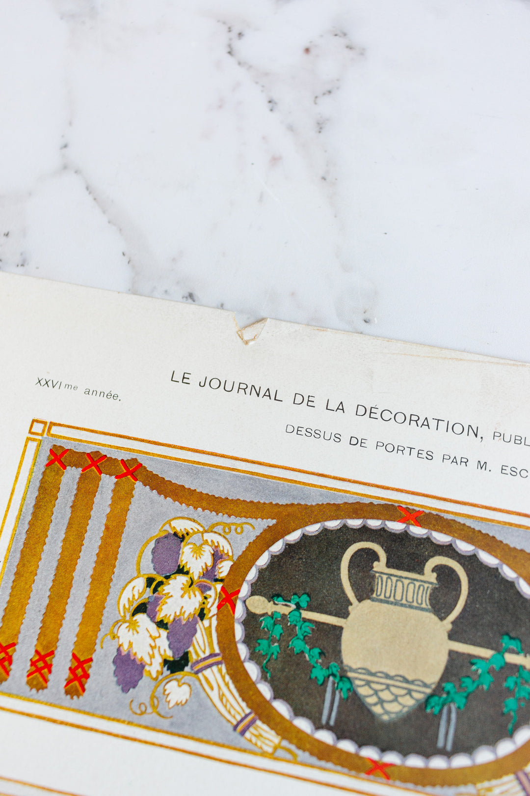 turn of the century French chromolithograph collection, “journal de la décoration”