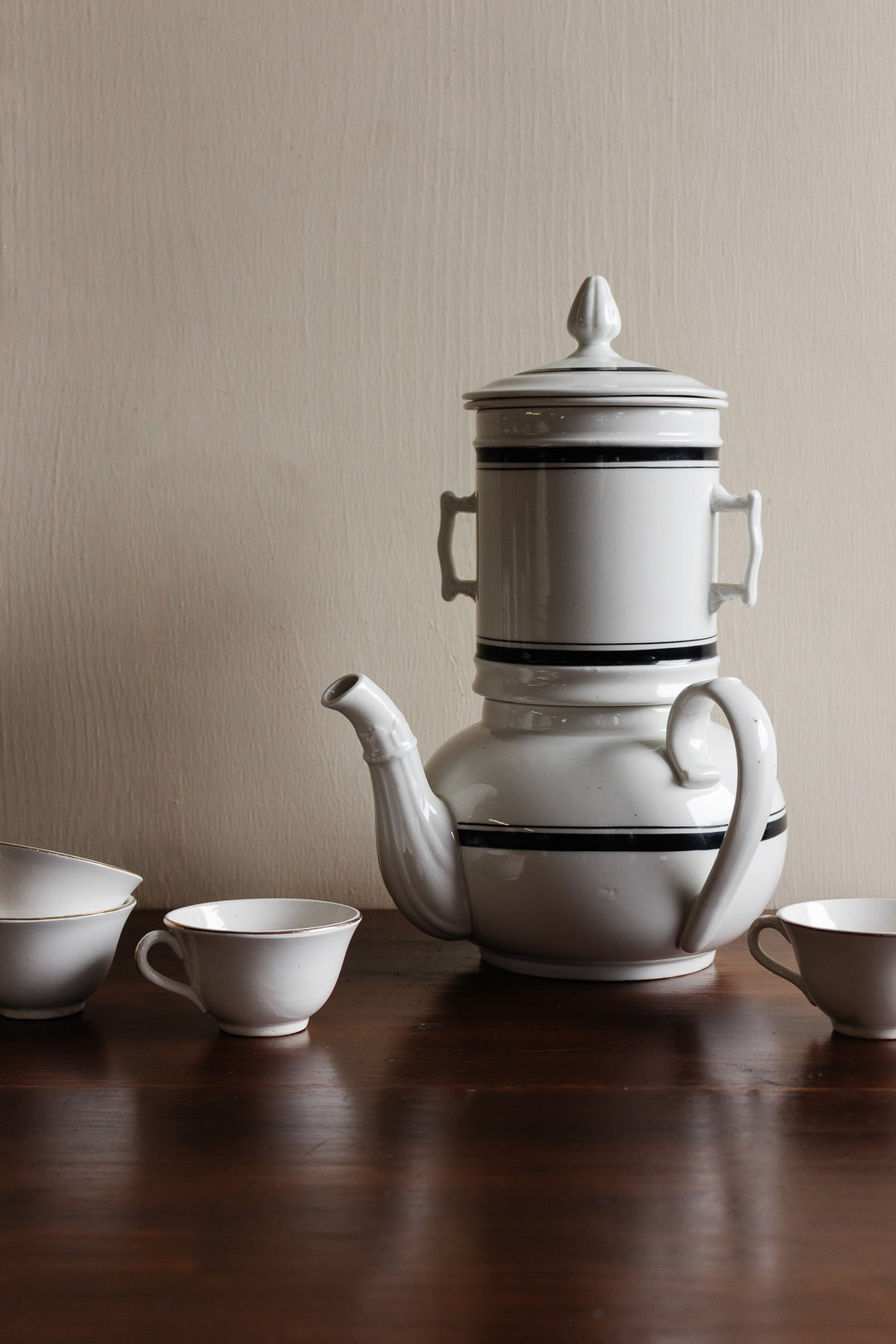 vintage french bistro stacked drip coffee pot (tisanière)
