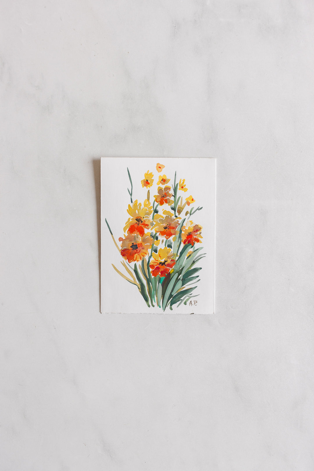 les cartes bouquets aquarelles