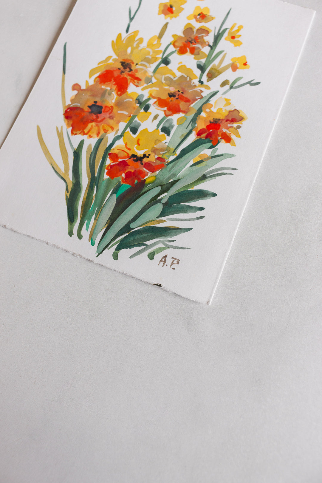 les cartes bouquets aquarelles