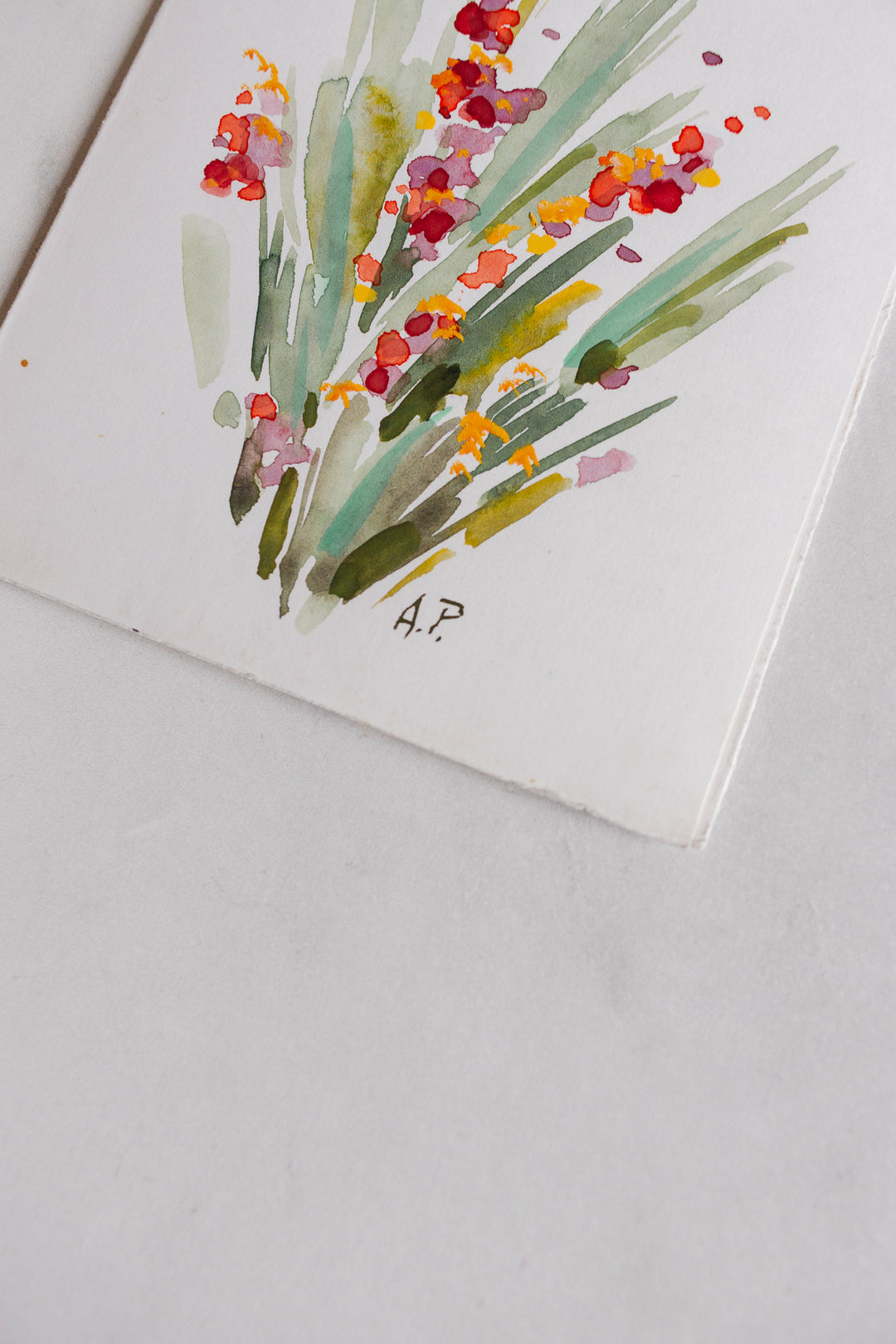 les cartes bouquets aquarelles