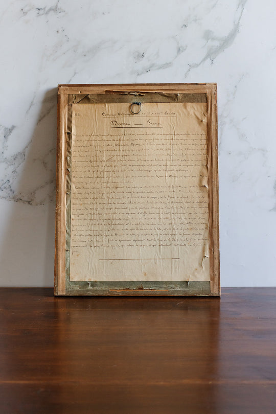 Pair of hand coloured lithographs with hand written note backing circa 1825 to 1890