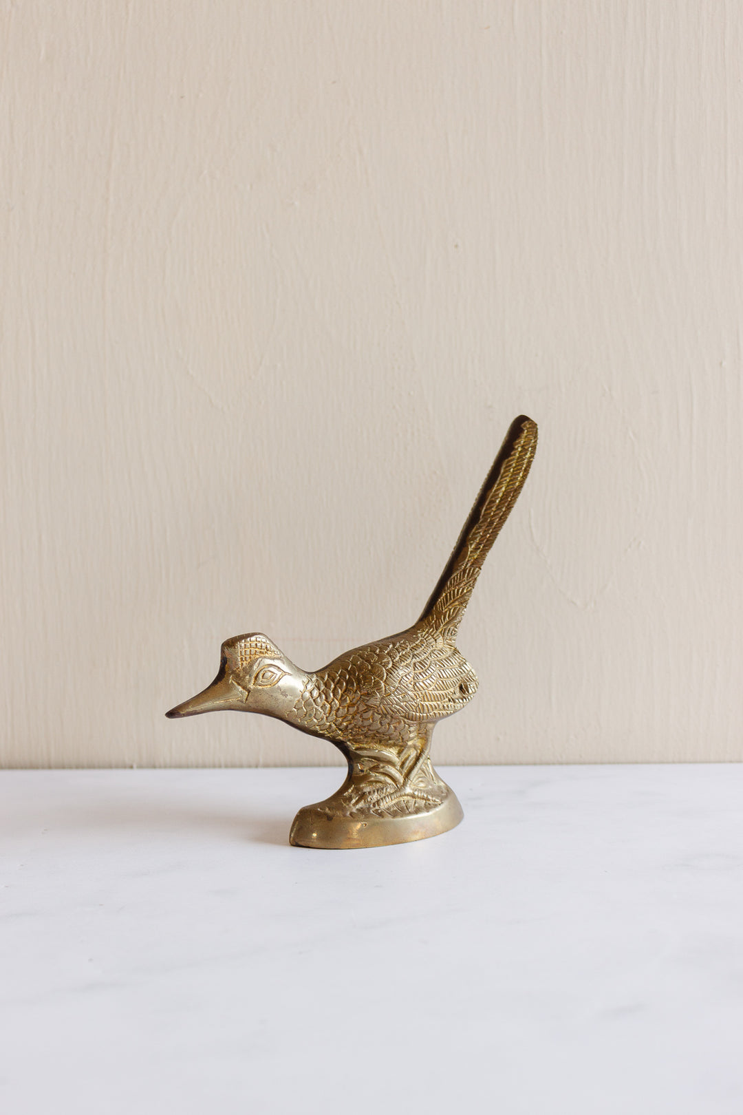 pair of 1960s brass figural birds
