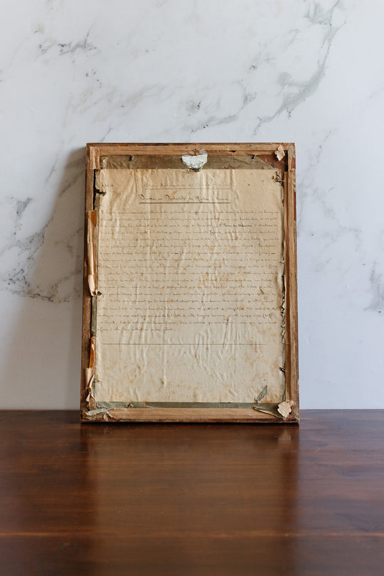 Pair of hand coloured lithographs with hand written note backing circa 1825 to 1890