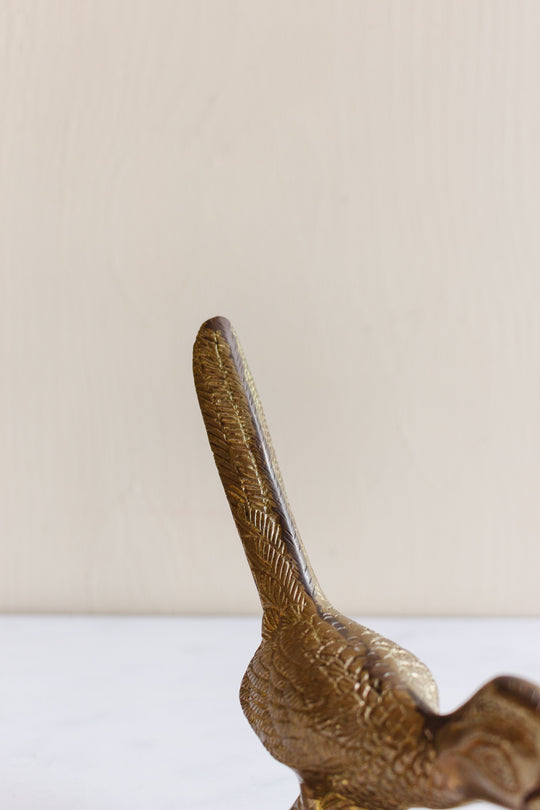 pair of 1960s brass figural birds