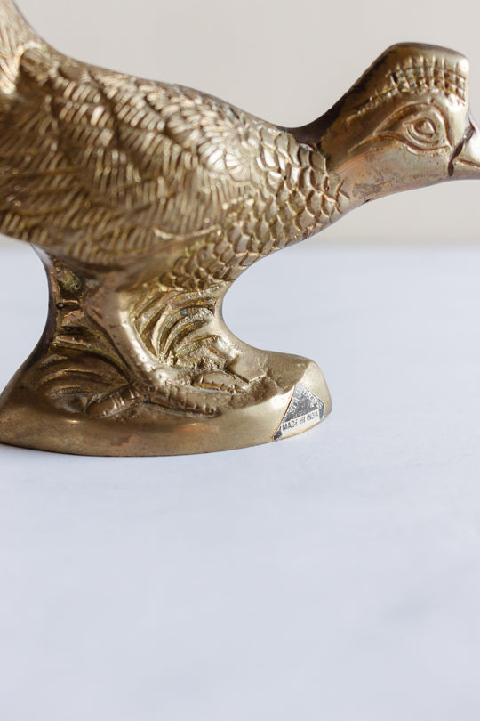 pair of 1960s brass figural birds