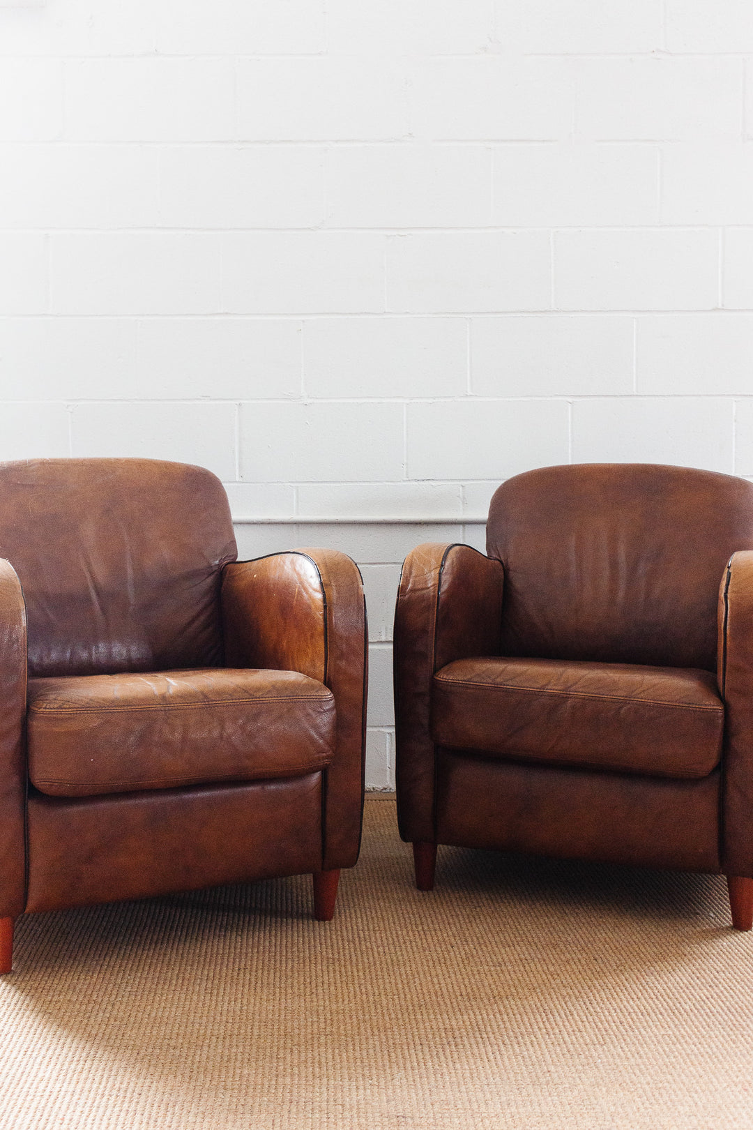 1980s European sheepskin leather club chair