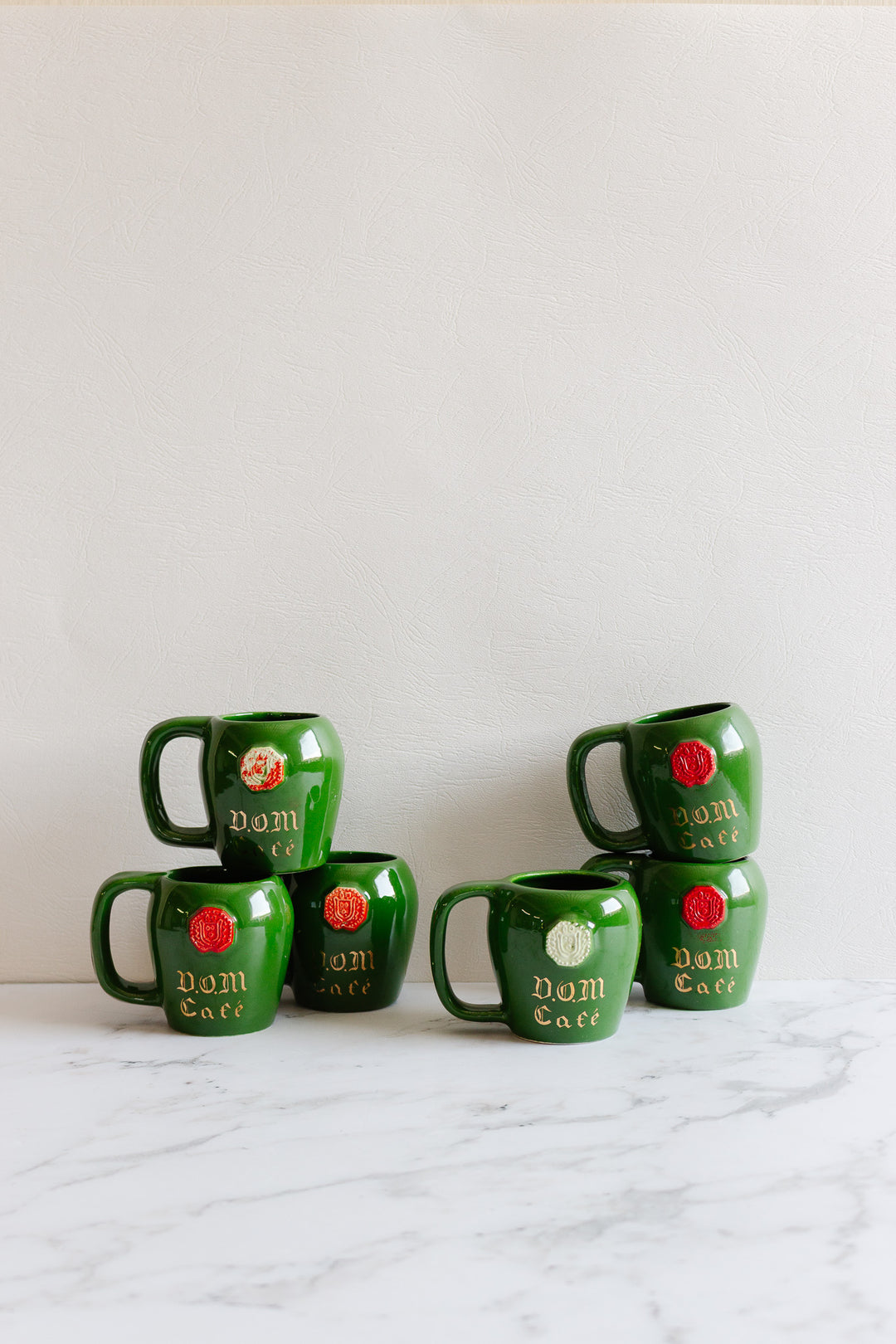 vintage french Bénédictine DOM café set of 6 coffee cups