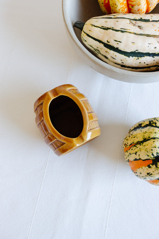 vintage french "brasserie leduc" barrel ash tray