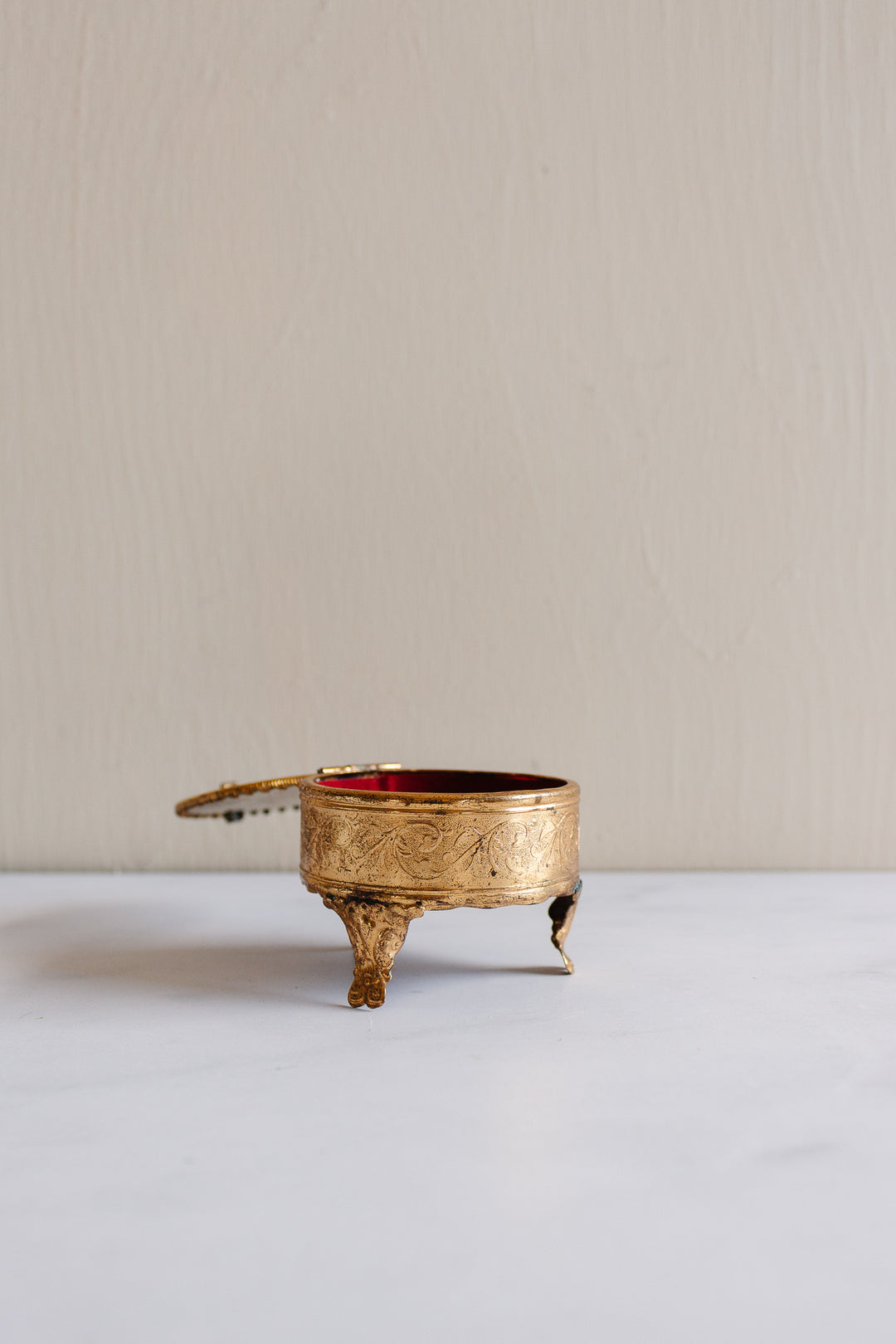 antique french "arc de triomphe" glass and ormulou bijoux casket