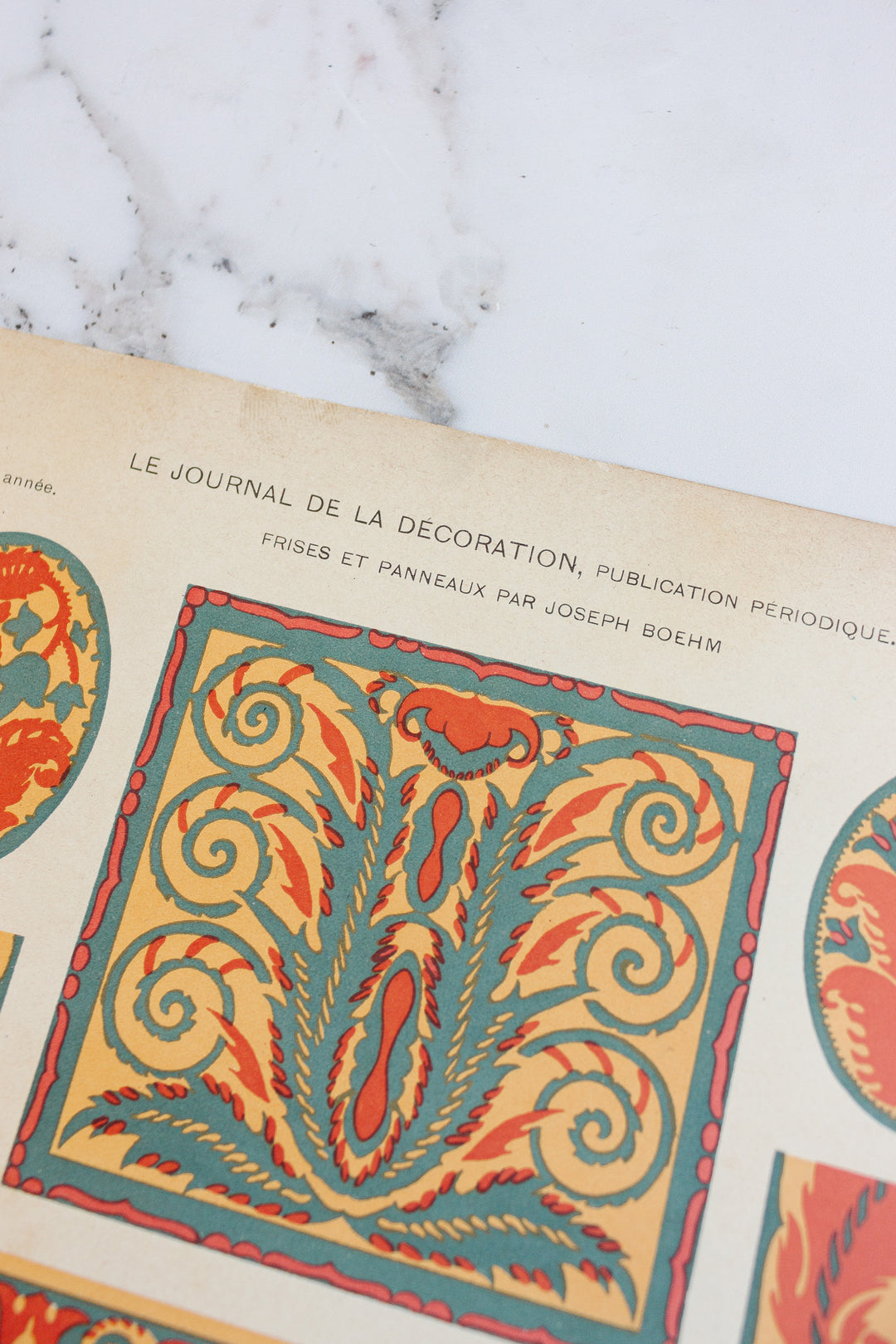 turn of the century French chromolithograph collection, “journal de la décoration”