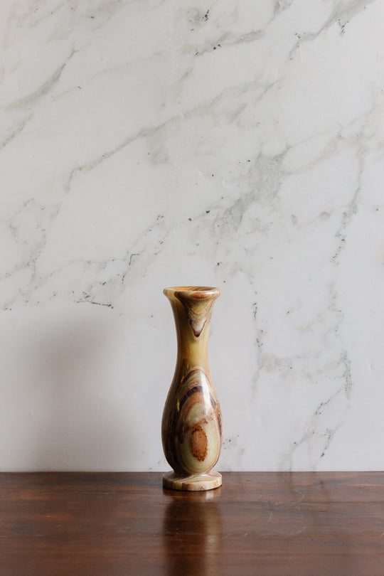 vintage french solid onyx vase