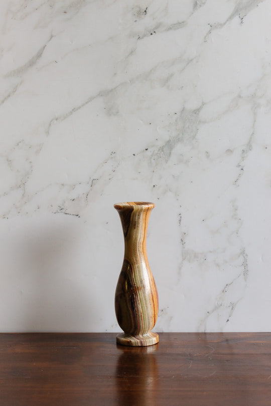 vintage french solid onyx vase