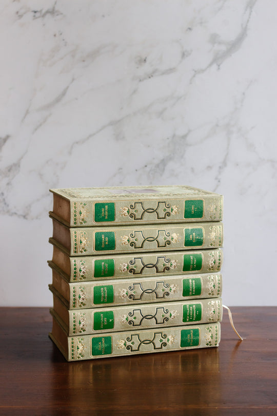 set of 6 vintage french éditions camille green hardcover books