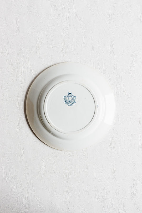 antique french "louis xv" st. amandinoise dinner plate