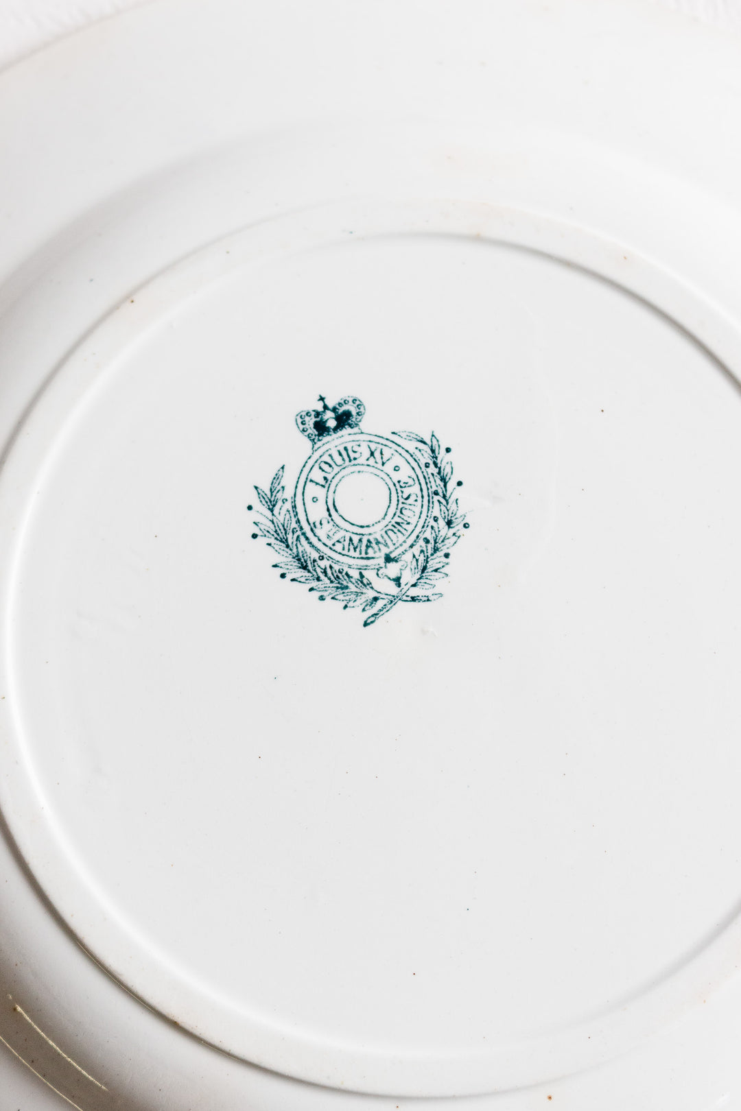 antique french "louis xv" st. amandinoise dinner plate