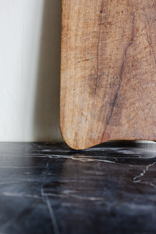 vintage french hand carved breadboard