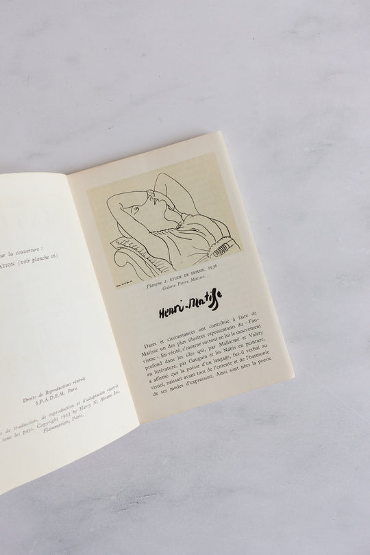 vintage French art book “matisse: le grand art en livre de poche”