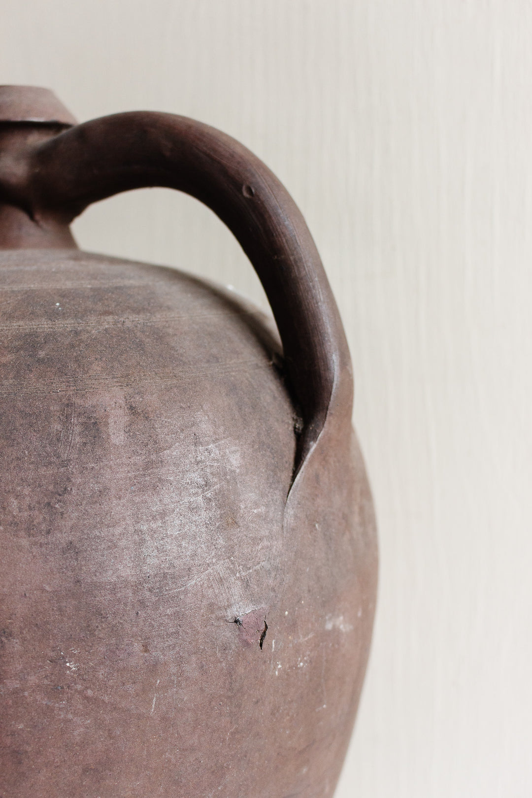 antique french oversized stoneware oil vessel