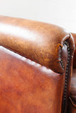 1980s Dutch sheepskin leather club chair