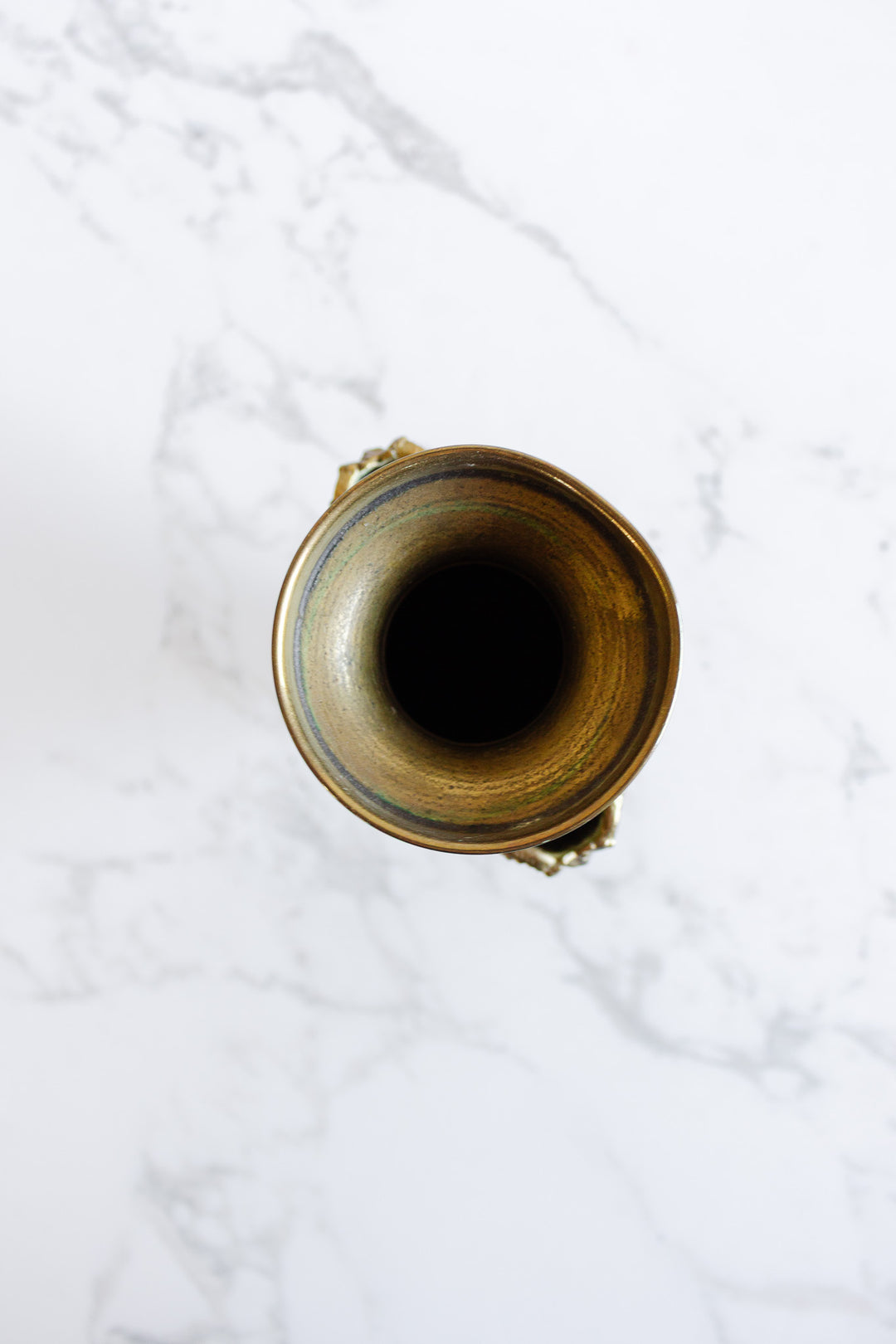 turn of the century french baccus face brass vase