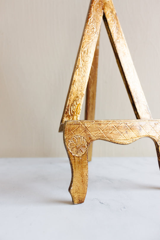 vintage italian gilt florentine easel