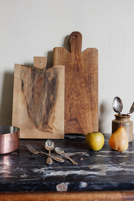 vintage french hand carved breadboard