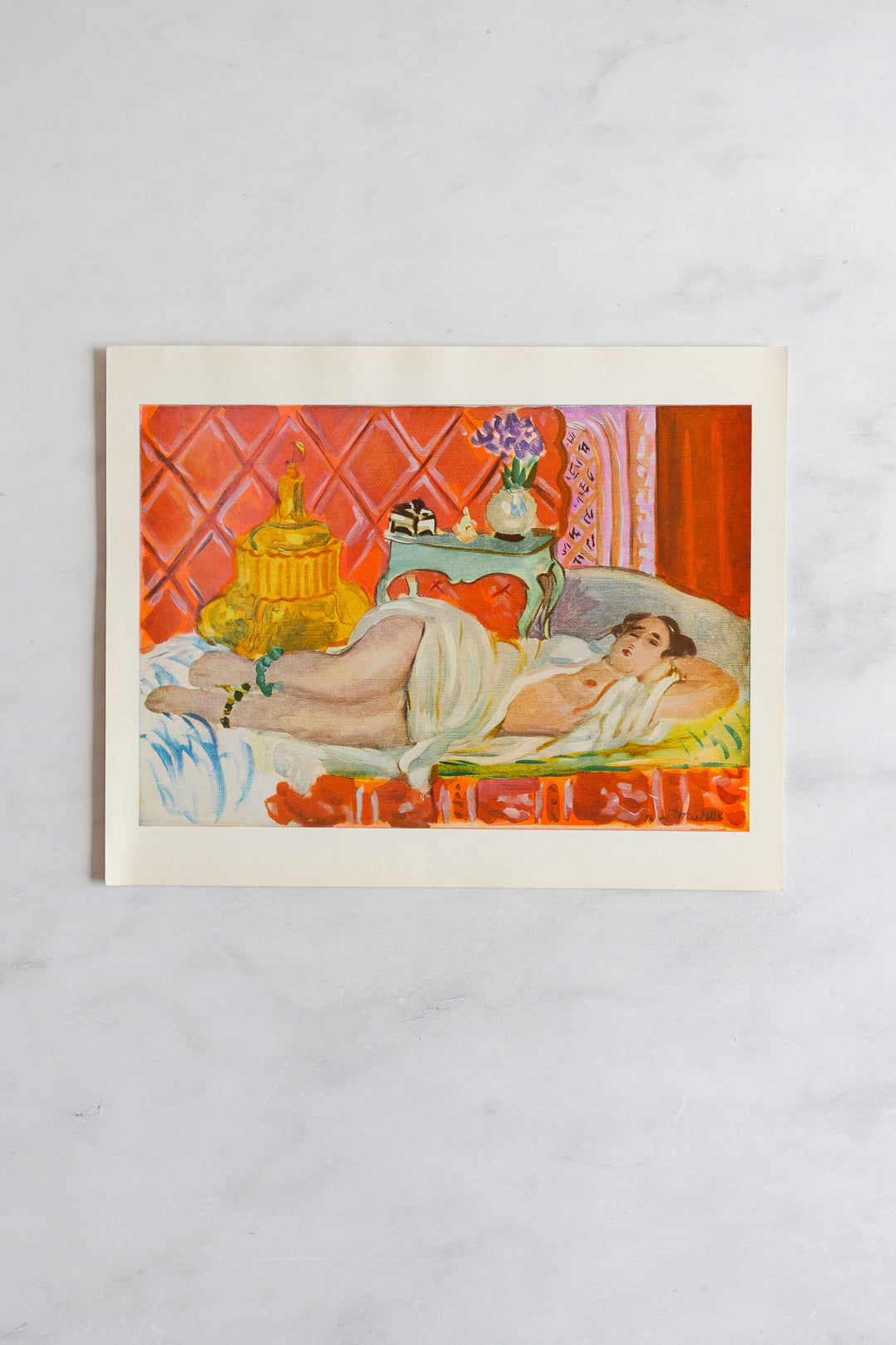midcentury french set of Matisse prints in folder