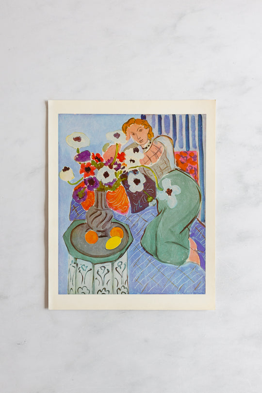 midcentury french set of Matisse prints in folder